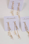 St Armands Designs of Sarasota - Cascading Diamond Tassel Statement Earrings