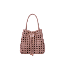  Perrie Bucket Mini Woven Square Light Tan