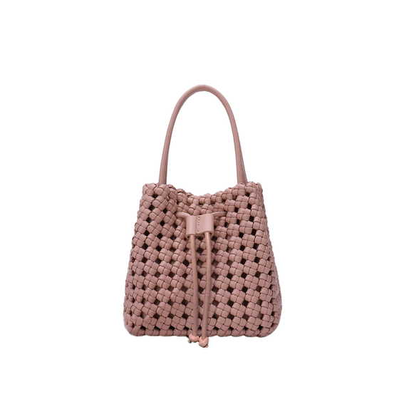 Perrie Bucket Mini Woven Square Light Tan