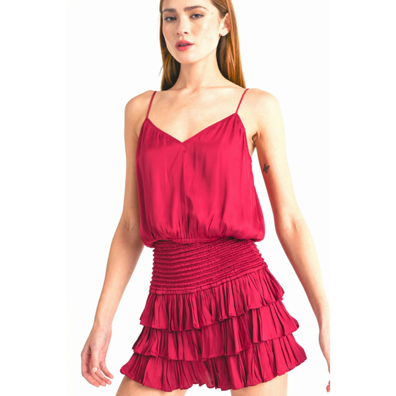 Emily Skort in Deep Red