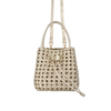 Perrie Bucket Mini Woven Sqaure Platinum