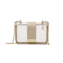  Taupe Quinn Clear Bag