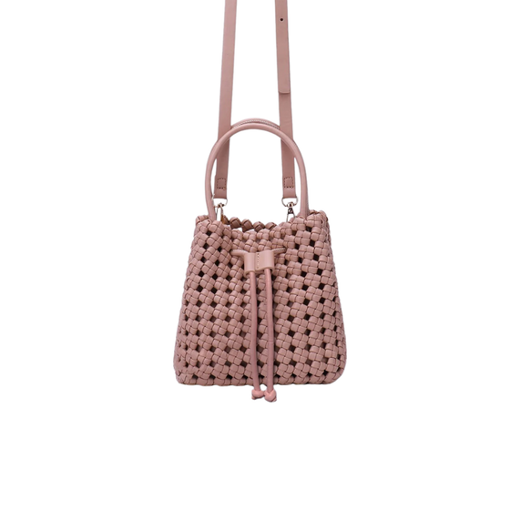Perrie Bucket Mini Woven Square Light Tan
