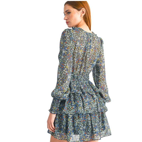 Tasha  Long Sleeve Floral Dress