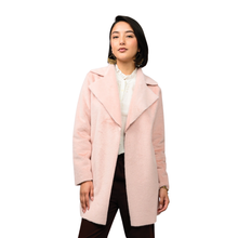  Pink Faux Fur and Suede Coat
