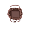 Perrie Bucket Mini Woven Square Light Tan