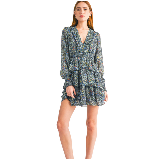 Tasha  Long Sleeve Floral Dress