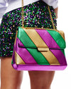 Mardi Gras Metallic Stripe Purse