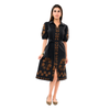 Jade Placket Embroidered Dress