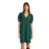 Joanne Woven Dress in Forest Green