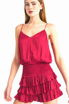 Silky Amore Top in Deep Red
