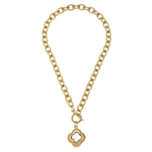  Gold Clover with Genuine Mother of Pearl Necklace